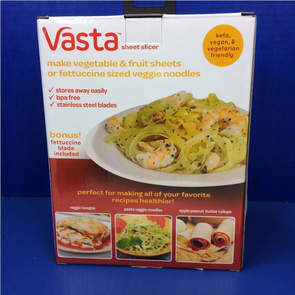 NWT Vasta Vegetable/Fruit Sheet Slicer & Cutter.Keto Vegan & Vegetarian Friendly